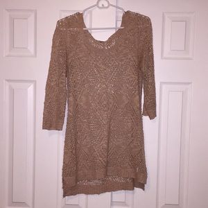 Tan Knitted Top